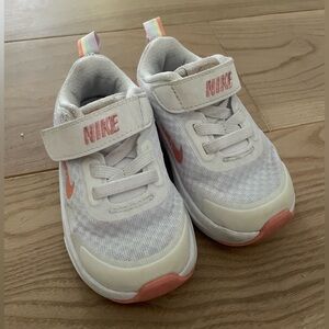 Nike C5 Pink and White Toddler First Shoes